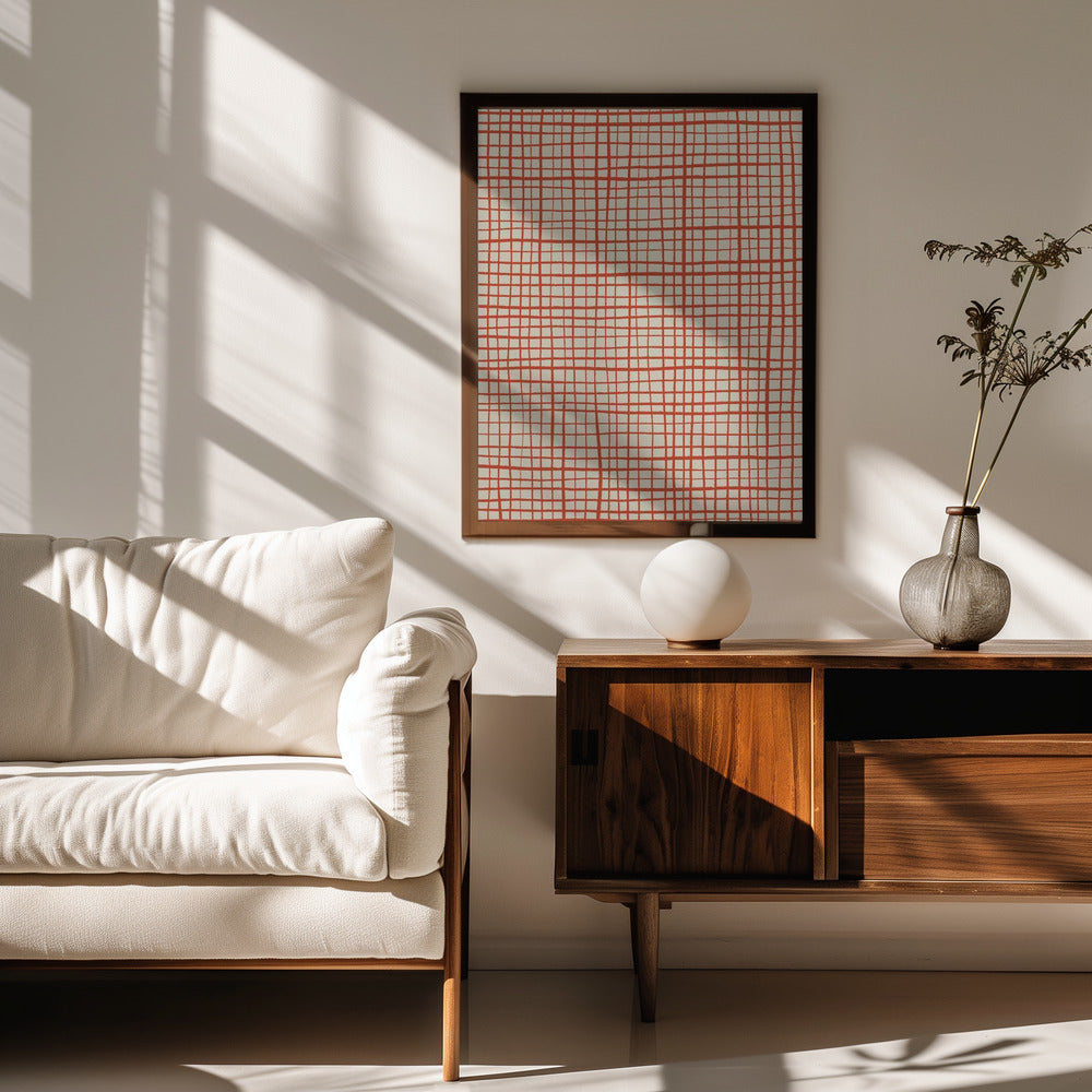 Hand Drawn Grid Pattern Poster